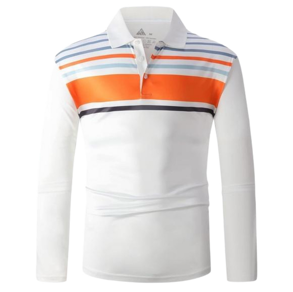 NWT Men’s Long Sleeve Polo shirt Gold Size 3X